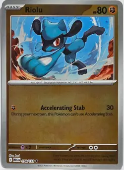 Pokemon TCG - Riolu 076/132 (RH Reverse Holo) - Mega Evolution Base Set - Image 1