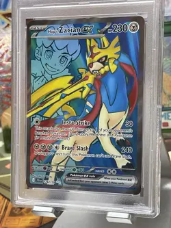 Pokemon TCG Hop's Zacian EX Ultra Rare PSA 8 NM-MT - Image 2