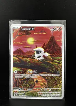 2025 Larvesta IR 099/086 Sv: Black Bolt English PACK FRESH NM Pokemon TCG - Image 2