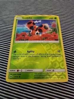 Pokemon TCG - Burning Shadows #9/147 Ledyba NM Reverse Holo - Image 1