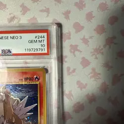 2000 Pokemon PM Japanese Neo 3 Entei Holo #244 - PSA 10 GEM MINT *US Seller* - Image 4