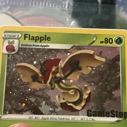 Pokemon Flapple Gamestop Promo Card 022/192 Exclusive Holo 2021 Sealed Semiswirl - Image 3