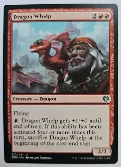 MTG Magic The Gathering Card Dragon Whelp Creature Dragon Red Dominaria United - Image 1