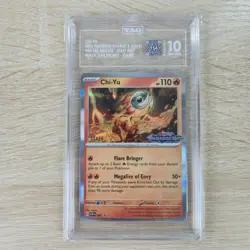 TAG 10 GEM MINT Chi-Yu 057 STAFF Stamped Paradox Rift Pre Release Pokemon Card - Image 1