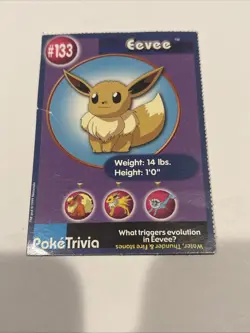 (VP) Eevee #133 Burger King Promotional Card 1999 Pokemon Card Perforated LP - Image 1