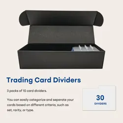 Fageverld Trading Card Storage Box with Dividers, 10 Count 3 Pack of , Boxes - Image 4