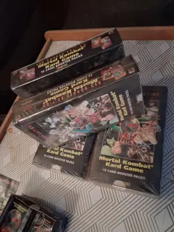 MORTAL KOMBAT KARD GAME SEALED BOOSTER BOX RED BORDER EDITION 15 CARD PACKS - Image 1