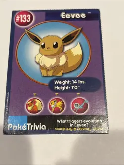 (VP) Eevee #133 Burger King Promotional Card 1999 Pokemon Card Perforated LP - Image 1