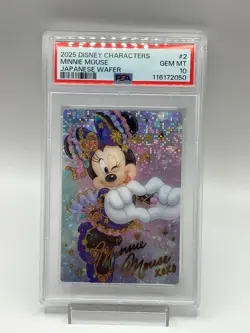 Disney Characters Wafers Special Art Minnie Mouse PSA10 Card Collectible - Image 1