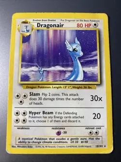 Dragonair 18/102 Rare Base Set Pokemon Card - Image 1