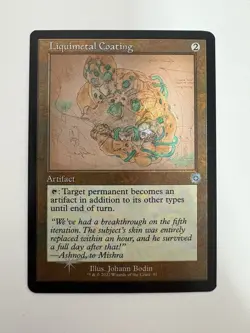 Liquimetal Coating Foil Retro Frame Schematic MTG Magic Card NM Near Mint BRR - Image 1