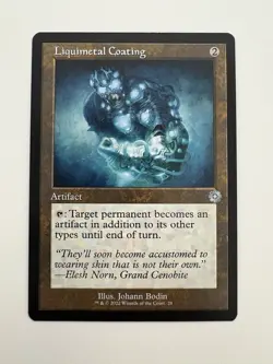 Liquimetal Coating Retro Frame MTG Magic the Gathering Card NM Near Mint BRR - Image 1