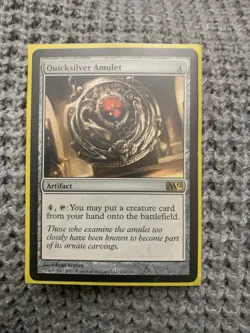 MTG Quicksilver Amulet Core Set - Magic 2012 (M12) VTG Sleeved #214 R Artifact - Image 1