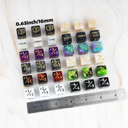 78 Pieces MTG Dice Counters Bulk Life Keyword Counter Dice Set Plus 1/+1 Buff... - Image 2