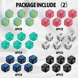 63 PCS MTG Dice Set with Shield Life Counter (1-12), Keyword Ability Count - Image 5