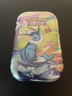 Pokemon TCG: Prismatic Evolutions Mini Tin - Vaporeon Art - Sealed NEW - Image 1