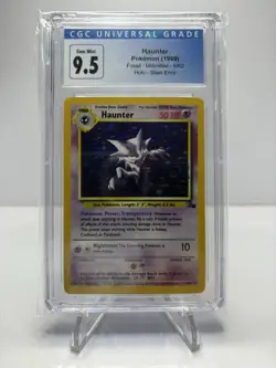 Stain Haunter Blue Ink Error 6/62 Fossil HOLO Pokemon CGC 9.5 Old Label (CGC 10) - Image 1