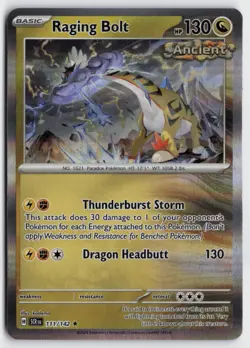 Pokemon Raging Bolt 111/142 Holo Rare SV07: Stellar Crown NM - Image 1