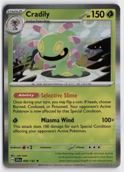 Pokemon Cradily 006/142 Holo Rare SV07: Stellar Crown NM - Image 1