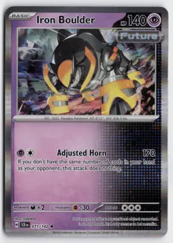 Pokemon Iron Boulder 071/142 Holo Rare SV07: Stellar Crown NM - Image 1