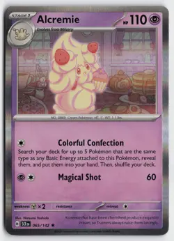 Pokemon Alcremie 065/142 Holo Rare SV07: Stellar Crown NM - Image 1