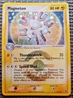 2004 Pokemon FireRed & LeafGreen #27 Magneton Reverse Holo LP - Image 1