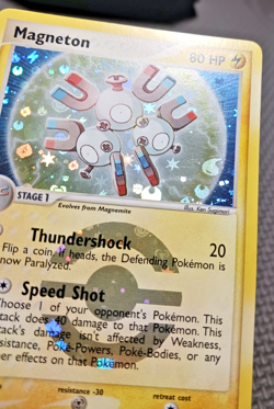 2004 Pokemon FireRed & LeafGreen #27 Magneton Reverse Holo LP - Image 3