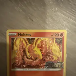 Moltres SWSH185 Stamped Brilliant Stars variant Pokemon TCG NM black star - Image 2