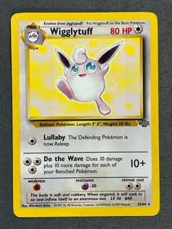 Wigglytuff 32/64 Base Set Series Jungle RARE 1999 Basic Pokemon TCG Card WOTC NM - Image 1