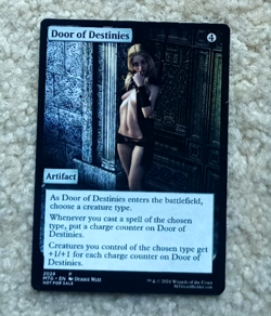 DOOR OF DESTINIES : altered-art card for use with MTG : w- SEXY BLONDE BABE! - Image 1