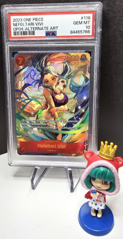 PSA 10 Nefeltari Vivi Alt Art OP04118 Kingdom Of Intrigue One Piece Card English - Image 1