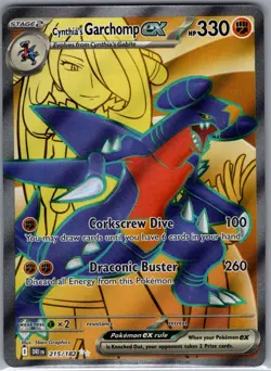 Cynthia's Garchomp 215/182 Full Art - Destined Rivals - Pokemon Card - NM - Image 1