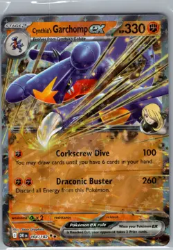 Cynthia's Garchomp ex 104/182 SV10: Destined Rivals - Pokemon Card - NM - Image 1