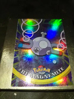 #81 Magnemite - Pokemon Topps Silver Holo Card - Blue Logo - Image 2