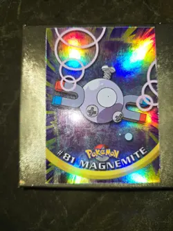 #81 Magnemite - Pokemon Topps Silver Holo Card - Blue Logo - Image 4