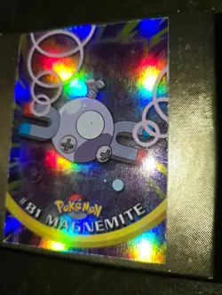 #81 Magnemite - Pokemon Topps Silver Holo Card - Blue Logo - Image 5