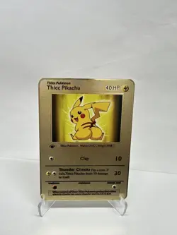 Thicc Pikachu 40HP Metal Pokemon Card-Collectible Gift Display！ - Image 1