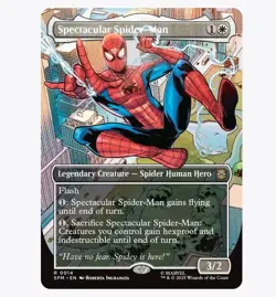 Spectacular Spider-Man (Borderless) Marvel's Spider-Man (SPM) MTG Rare #14 | Reg - Image 1