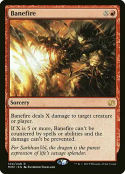Banefire FOIL Modern Masters 2015 NM Red Rare MAGIC GATHERING - Image 1
