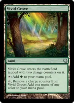4x Vivid Grove - Foil NM-Mint, English Premium Deck Series MTG Magic - Image 1