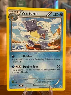 2013 Pokemon Black And White Plasma Blast Wartortle 15/101 Uncommon Stage 1 MP - Image 1