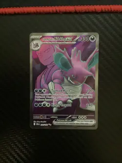 Pokemon TCG 2025 Team Rocket's Nidoking ex 216/182 Sv10: Destined Rivals Holo NM - Image 1