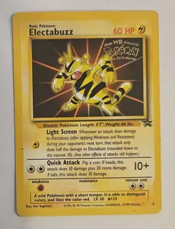Electabuzz 2 Black Star WB Promo Pokemon TCG Vintage DMG - Image 1