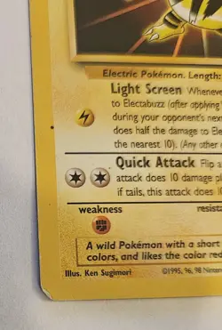 Electabuzz 2 Black Star WB Promo Pokemon TCG Vintage DMG - Image 3