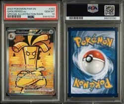 2023 Pokemon PAR EN Paradox Rift Gholdengo ex Special Illustration Rare PSA 10 - Image 3