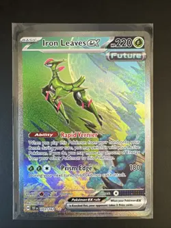 Pokemon TCG: Iron Leaves EX 203/162 - SV05: Temporal Forces - SIR - NM - Image 1