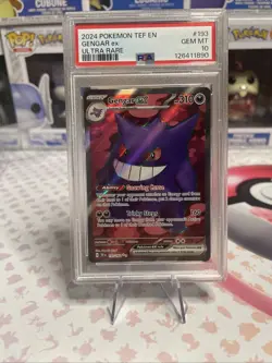 2024 Pokemon TEF en Gengar EX Ultra Rare #193 PSA Graded 10 - Image 1