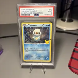 PSA 9 MINT Oshawott Holo 2021 Pokemon McDonald’s 25 Anniversary Collection 21/25 - Image 1