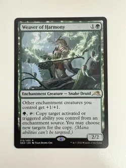 Weaver of Harmony MTG Magic the Gathering Card NM Near Mint NEO - Image 1