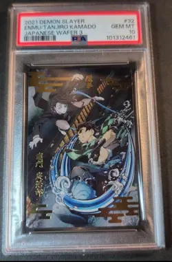 Demon Slayer Enmu Tanjiro PSA10 Foil Card Rare 2021 One-Owner PSA Case - Image 4